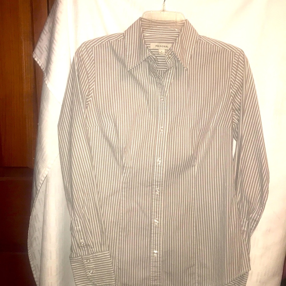 striped button down